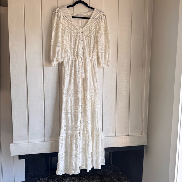A Collective Story White Lace Midi Dress